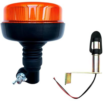 MelTruck® LED Rundumleuchte Warnleuchte 12V 24V R65 R10 flex Rundumkennleuchte 12 LED E9 (Aufsteckrohr L)