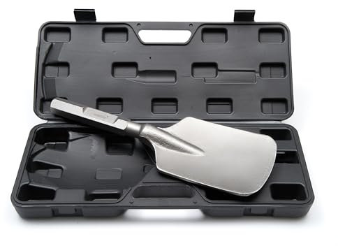 WERHE ® Profi HEX28 burin à palette 135 x 410 mm prise hexagonale 28 mm pour marteau de démolition burin coffret plastique