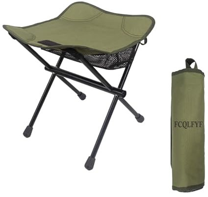 Camping Pliant Tabourets, Petit Tabouret Pliant Portable, Pliable Ultra Léger Chaise, Siège Assise Pliant Portable, Chaise de Camping en Aluminium, Pour Pêche, Randonnée, Camping, Pique Niques