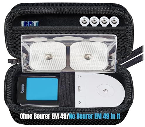 Woollo Tasche Kompatibel mit Beurer EM 49/Beurer EM 59 Heat Digital TENS/EMS Tragbar Hart Reise Case Etui Hülle Tasche für Beurer EM 49