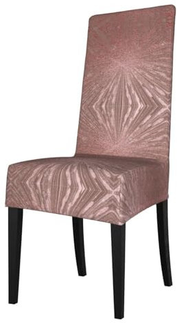 KoNsev Rose Gold Stretchy Parson Chair Slipcovers for Dining Room Chair seat Covers Chair Protectors for Party