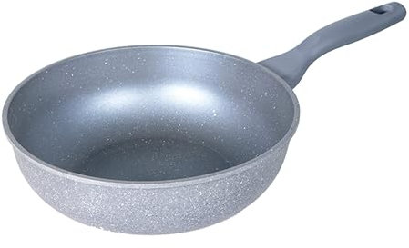 TAYAMA Marble Die-Cast (30 cm) Wok Pan, 11.8, Gray