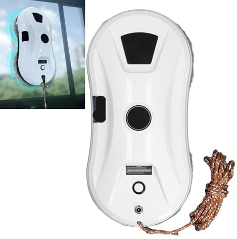 Robot Lavavetri Automatico, Spruzzo D'acqua Automatico, Potenza di Aspirazione 5600PA Robot Lavavetri Automatico con Anticaduta, Robot Lavavetri con Telecomando, per Finestre,