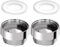 Yvyan Wasserhahn Adapter-2 Stück, Innengewinde F24 auf Außengewinde M22 Wasserhahn Luftsprudler Adapter, Ideal für Luftsprudler und Waschbecken (silbrig, F24-M22)