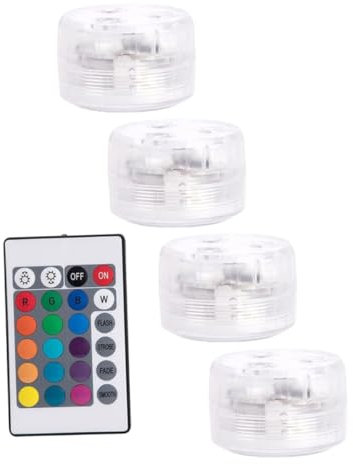 POPETPOP 4 Piezas luz de Buceo Luces de Piscina LED luz de la Piscina Sumergible Luces sumergibles para decoración Luces sumergibles LED luz LED Sumergible Luces sumergibles RGB AbS
