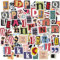 104Pcs Vintage Letter Stickers, Retro Suitcase DIY Alphabet Self Adhesive for Travel Case, Laptop, Calendars, Notebooks, Journal - Scrapbook