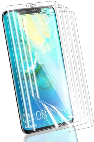 Yonntmmi Schutzfolie für Huawei Mate 20 Pro 4 Stück, flexibler TPU-Folie, Blasenfreie Weich/Anti-Kratzer/HD TPU für Panzerglas für Huawei Mate 20 Pro [Non-Panzerfolie]
