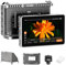 VILTROX 2000Nits Video Field Monitor Rack Kit, 4K HDMI Touchscreen 6“ Kamera Monitor, 3D LUT Ausgang Videoüberwachung Wellenform Verzerrung Peak (DC-X2 mit Rig-Käfig)