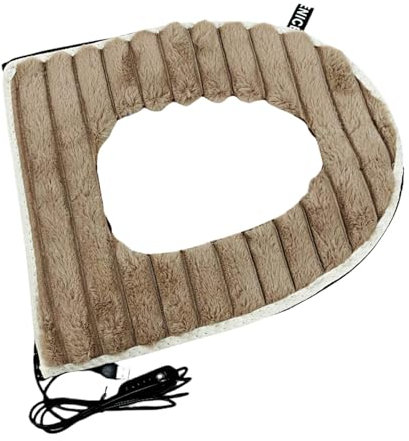 Heated Toilet Seat, Toilet Seat Warmer, Adjustable Seat Cover, USB Toilet Seat with Adjustable Temperature 17.32 x 14.57 x 0.79 Inches for Winter Bathroom Comfort (1 Piece)