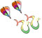 Innovatives Design, 2 x bunte Luftballon-Windspiele für Gärten