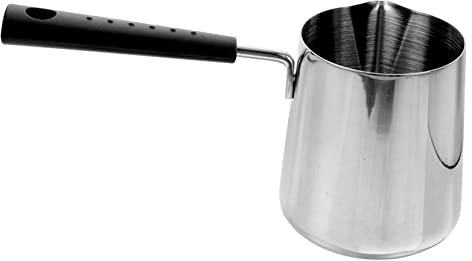 MOLUCKFU Cacerola Pequeña Inoxidable con Mango y Boquilla para Verter Olla para Calentar Leche y Aceite para Estufas de Gas Inducción