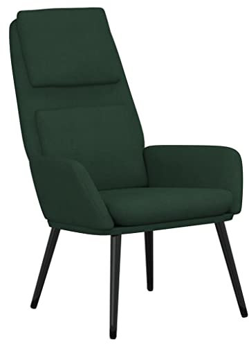 ULUYYUC Armchair Living Room Bürostuhl Sessel Wohnzimmer Bequem Bequemer Sessel - Relaxsessel Dunkelgrün Stoff für Esszimmer Büro Balkon Wohnzimmer