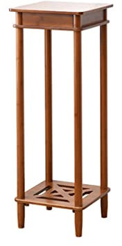 HCZKIUJY Statuensockel Pflanzenständer Indoor Blumenladen Blumenregal Bambus Blumentisch Wohnzimmer Boden-Decken Blumenregal Balkon Topfpflanzenregal Vase Ausstellungsständer Sockel Bas,Eine Farbe-XL