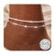 Diamday 925 Sterling Silver Ankle Bracelets for Women Silver Anklet Adjustable Women's Anklets Waterproof Dainty Layered Anklet Set Ankle Chains Beaded Rope Link Beach Anklets for Women D