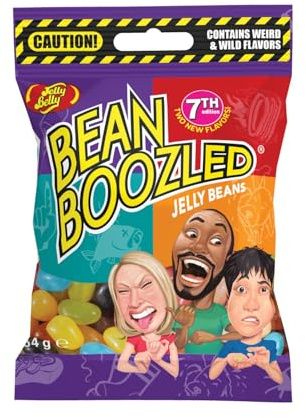 Jelly Belly BeanBoozled,Grajeas de 20 Sabores Extravagantes y Normales - 1 Bolsa de 54g