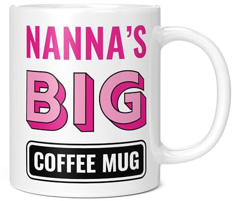 Mug Monster - Taza de café grande de Nanna, regalo del día de la madre, regalo de cumpleaños para abuela, tazas gigantes para mujeres, taza enorme para bebidas calientes, taza de café de gran tamaño
