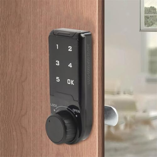 Cerradura de seguridad de código de teclado digital, cerradura electrónica táctil para gabinetes para hogares, negocios, hotel, fábrica, gimnasio, uso interior y exterior (20 mm)