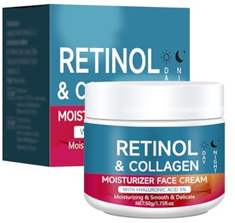 Retinol-Creme,Anti Wrinkel Gesichtscreme Tag und Nacht Retinol,Straffende Gesichtspflege gegen Falten & Feine Linien