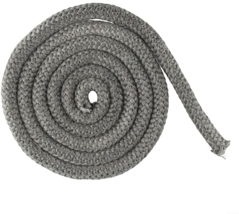 Volakebeing Schwarze Fiberglas-Seildichtung für Holzofen, 14/16 mm, Türdichtung, Ersatzteil, weiche, elastische Dichtschnur für Holzbrenner, Kamin, Kamin, Kessel, Industrie (16 mm)