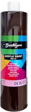 Bastelzone Acrylfarbe 500 ml für Erwachsene – Schokobraun