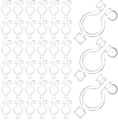 DOITOOL 50 Stück Silikon Clip Ohrringe Ohrclip Umwandler für Selbstgemacht Schmuckherstellung Anpassbar und Vielseitig Transparent für Handwerksprojekte und Jeden Anlass