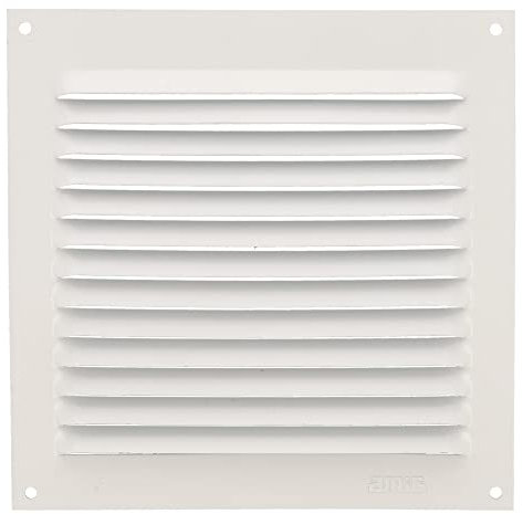 Amig - Rejilla Cuadrada de Aluminio - Rejillas de Ventilación para Salida de Aire - Ideal para Techo de Cocina y Baño - Medidas 150 X 150 MM - Color Blanco
