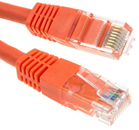 kenable Ethernet Network Cable Cat6 GIGABIT RJ45 COPPER Internet Patch Lead 1m Orange [1 metres]