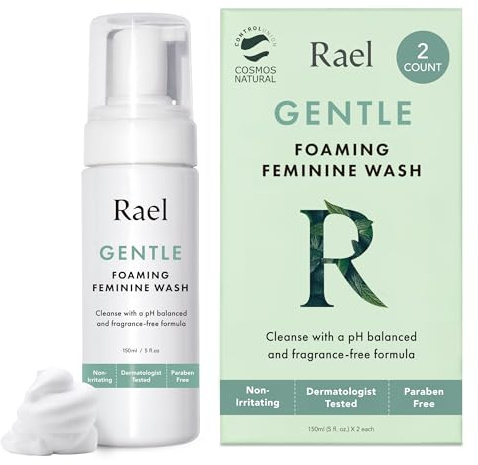 Rael Gentle Feminine Wash, Foaming Cleanser for Intimate Care (5 oz, 2 Pk)