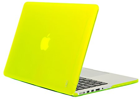 aiino – Schutzhülle für MacBook Pro Retina 13 Zoll, matt, ultradünn, stoßfeste Abdeckung, gummiertes & rutschfestes Material, schützt vor Kratzern & Stößen, Case, Hartschalen Laptophülle – Gelb