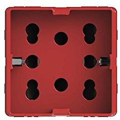 4Box 4b.g20r.h21 Stecker MULTISTANDARD 1 Schuko oder 2 Bypass Kompatibel mit gewiss System, 250 V, rot