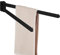 CASEWIND Handtuchstange Schwarz Matt, Wand Handtuchhalter Bad, Badtuchhalterung Zweiarmig Schwenkbar Nostalgie mit Bohren Wandmontage