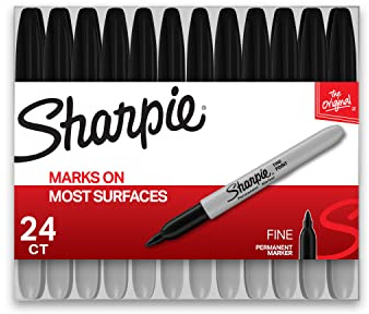 Sharpie Permanent Markers | Fine Point | Black | 24 Count