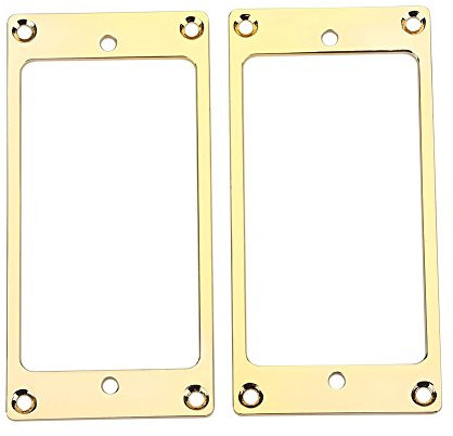 2 Stück Pickup Rahmen, Montage Ringe Metall Humbucker Pickup Cover E-Gitarren Ersatzteile(Gold)