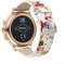 YOOSIDE 18mm Watch Strap for Fossil Women's Gen 6 / Women's Gen 5E, Quick Release Floral Print PU Leather Wrist Band Compatible with Fossil Q Venture Gen 3/Gen 4/HR Gen 4 (Pink Flower)
