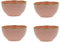 Set di 4 ciotole per Concerto Rose e Tulipani 11 cm, colore: Rosa
