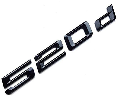 MCK Auto - 520d schwarzes glänzendes Logo hinten Emblem Tuning für E39 E60 E61 F10 F11 F07 F18 G30 G31 G38 HB2R2