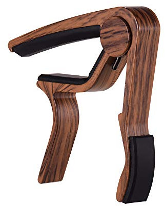 Supmico Aluminium Holz Gitarre Kapodaster Capo Capodaster Kapo Klemme Elektrischer Akustische klassische Konzertgitarre Gitarre Palisander Farbe