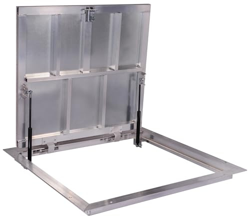Schachtabdeckung 800 x 800 mm Bodenluke Schachtdeckel Kanalschacht Revisionsschacht, Rahmen aus Aluminiumprofil, 80 x 80 cm
