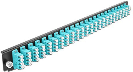 Delock 19″ Spleißbox Frontblende 24 Port LC Quad Aqua