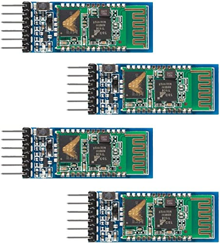SP-Cow Wireless Bluetooth Modulo, RF Transceptor RS232 Module, 6 Pin Wireless Serial Port Communication BT Módulo para Arduino, Pack de 4