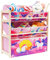 Organisers Kids Toy Book Storage Organizer Pink Large Capacity Space Saver Toy Storage Shelf with 6 Storage Boxes, Ideal for, Children's Room, Playroom,Living Room