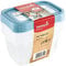 keeeper Tiefkühldosenset 4-teilig, Wiederbeschreibbarer Deckel, 4 x 750 ml, 15,5 x 10,5 x 8,5 cm, Mia Magic Ice, Nordic Blue