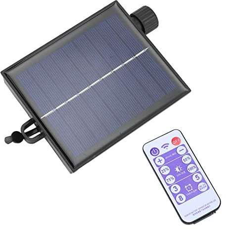 Tudin Boîte de contrôle de guirlande lumineuse solaire, 8 modes d'éclairage intégrés, panneau de commande automatique de guirlande lumineuse pour scène pour arrière-cour, Amplification de sortie 24V