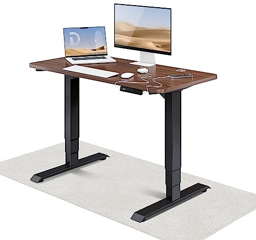 Desktronic HomePro Standing Desk – 120 x 60 cm Height Adjustable Desk with Electric Dual Motor, Touchscreen Controller & Integrated USB/USB-C, 3 Memory Presets