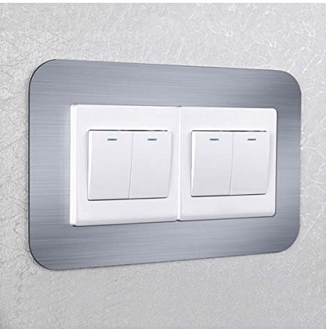 Cozylkx Interruptor De Luz Envolvente No Adhesivo Enchufe Envolvente Placa De Dedo Cubierta Protectora del Marco