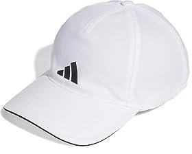 adidas Unisex AEROREADY Training Running Baseball Cap, White / Black / Black, XS