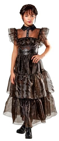 Rubie's Wednesday Addams Kostüm für Mädchen Rave 'n Dance – – Karneval (9-10 Jahre M (134-140cm))