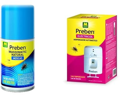 Pack Moscas: Insecticida Natural Massomatic + dispensador automatico, Listo para su Uso - Preben