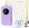Phomemo D30 Imprimante d'étiquettes auto-adhésives Bluetooth avec 5 rouleaux de papier d'étiquette, boîte cadeau, convient pour la maison et le bureau - Violet