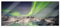Pixxprint Glasbild Panorama, Wandbild aus Echtglas, gewaltiges Polarlicht, 100x40 cm, inkl. Aufhängung und Abstandshalter
